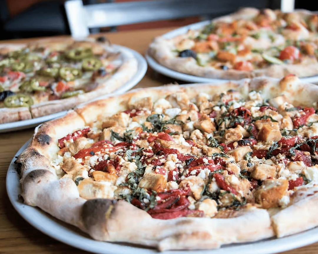 Wood-fired pizza and risotto